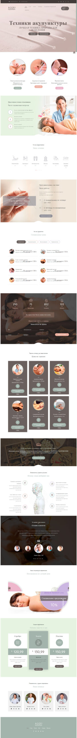 Готовый шаблон сайта медицинского центра рефлексотерапии